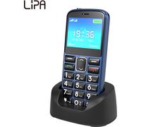 Lipa F70 Seniorenhandy 4G - Téléphone pour seniors - Chargement rapide via USB-C - Batterie - Bluetooth - Appareil photo - Touche d'appel d'urgence SOS - Grandes touches