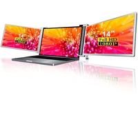 Lipa HDR-75 Triple Moniteur portable Full HD - Écran supplémentaire pour ordinateur portable - Tri-Screen - Triple moniteur - 1 câble modèle également pour Macbooks et Windows - Plug & Play - Pour