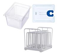 LIPAVI Système sous vide modèle NXC10-UNIR - avec récipient C10, support N10X et couvercle universel - s'adapte à pratiquement n'importe quelle machine sous vide jusqu'à 70 mm de diamètre