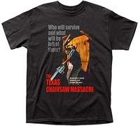 LIPENGH59 Texas Chainsaw Massacre T-Shirt Film Movie Poster Huge Print Leatherface DVD B Black T-Shirts à Manches Courtes(Medium)