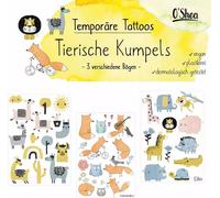 Lipfein - Tatouages adhésifs Potes des animaux - 3 planches