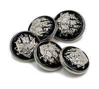 Lipfer 10pcs 12,6 Mm Boutons en Métal pour Coudre Tricot Manteau DIY Doubles Lions Boutons Élégants