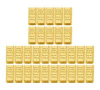 Lipfer 30 Mini Lingots d'or Décoratifs Miniatures, Lingots d'or, Figurines Décoratives en Forme De Briques d'or.