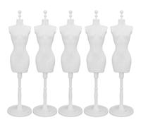 Lipfer 5 Pièces Poupée Robe Mannequin Modèle Vêtements Présentoir Miniature Vêtements Montrer Monture De Support pour Maison Boutique Bébé Fille