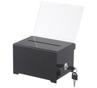 Lipfer Boîte À Cartes De Visite en Acrylique, Urne avec Serrure, Boîte De Don, Coffre-Fort pour Billets, Conteneur De Bulletins De Vote pour Le Vote