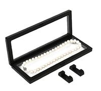 Lipfer Boîte De Rangement À Bijoux Mince Flottante 3D Porte-vitrine À Cadre Transparent pour Le Collier De Boucle d'oreille De Collier De Collier