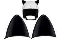 Lipfer Casque De Cat Oreilles De Décoration Mignonnes Autocollants De Motocross De Voiture Électrique Conduisant des Accessoires De Casque Universel Élégant