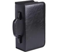 Lipfer Classeur De en Cuir PU, De Grande Capacité pour 128 Disques, Support De Stockage De DVD Portable, Organisateur De Disque, De Transport De