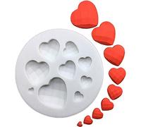 Lipfer Heart Silicone Moule 3D Coeur Moules De Forme À Main Bougies De Savon À Main