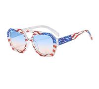Lipfer Lunettes De Drapeau Américain, Lunettes De De Fête Patriotique des États-Unis, Nuances Imprimées, Lunettes De De Vacances pour Femmes Hommes