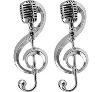 Lipfer Note Musicale Broche Microphone Gold Couleur Argent Couleur Pins Métal Pins Badge Spécial Musicien Musicien Bac À Dos Pignon Bijoux Cadeau