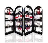 Lipfer Organisateur De Bijoux en Acrylique Pliable, 5 Niveaux 4 Panneaux De Stockage pour Les Boucles d'oreille, Les Colliers Bracelets, L'affichage Transparent Clair pour Le Stockage Juif