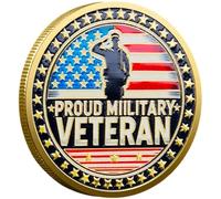 Lipfer Pièce De Défi Militaire pour Vétéran, Pièce Ronde des États-Unis avec Drapeau Américain Chrétien en Métal pour Collectionneurs, Cadeau Souvenir D'église Militaire