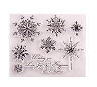 Lipfer Tampons Transparents Snowflake Christmas Clear Stamp Rubber Silicone Scrapbooking for Card Making Album Craft Decor