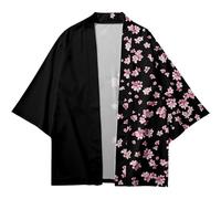 Lipfer Vestes Cardigan pour Femmes Hommes, Kimono Japonais Décontracté Ouvert sur Le Devant, Manteau Léger