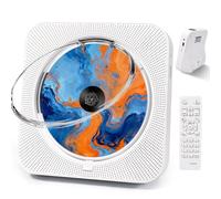 Liphier Lecteur CD avec Bluetooth 5.1 Et Couvercle Anti-Poussière (Blanc)