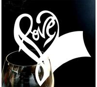 LIPIKI Marque-Places, numéros de Table, Verre Tasse nom Marque-Places découpé au Laser Creux Forme d'amour Marque-Places for Mariage Anniversaire banquets réception fête 100 pièces (Color : White)