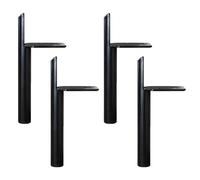 LIPJIA Pieds de Meuble, Pieds de canapé en métal Noir Mat - 4 Pieds de Rechange en Fer de 18 cm pour Table Basse et Meuble - Modernisation élégante du mobilier du Milieu du siècle et Design épuré