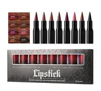 Lipliners Pencil, 8 Colors Gradient Lipstick, Smudge-Proof Makeup Set, Multi-Use High-Pigmented Plumping Lips Cosmetics, for Women, Long Lasting Lip Enhancement