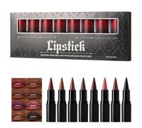 Lipliners Pencil Set, 8 Colors Gradient Lipstick, Smudge-Proof Makeup, High Pigmented Plumping Lip Cosmetics, Multi-Use Beauty Set for Women, Long-Lasting Color