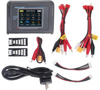 LIPO Chargeur de batterie Professionnel Écran tactile couleur Efficace Double équilibre pour RC -Cars 100-240V Prise UE