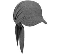 Lipodo Bandana avec Visière Femme - Made in Italy Casquette de Soleil d'été en Coton Été Printemps-été - Taille Unique Gris