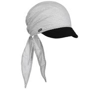 Lipodo Bandana avec Visière Jasmine Femme - Made in Italy Casquette de Plage Coiffe en Tissu visière, Été Printemps-été - Taille Unique Noir