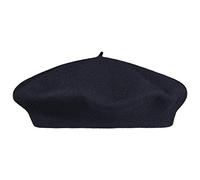 Lipodo Béret Basque Femmes/Hommes - Béret 100% de Laine Vierge - Doublure à l’intérieur 100% de Viscose - Béret Basque 59 cm - Bleu