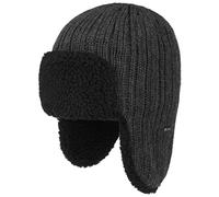 Lipodo Bonnet d´Aviateur Femme/Homme - Made in The EU en Tricot protège-Oreilles Laine avec Oreillettes, Doublure, Doublure Automne-Hiver Hiver - Taille Unique Anthracite