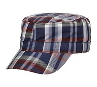 Lipodo Casquette Army Classic Cotton Check Femme/Homme - en Coton avec visière, Fermeture Fermeture Scratch Été Printemps-été - Taille Unique Bleu