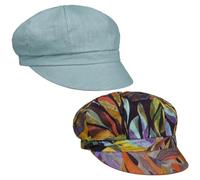 Lipodo Casquette Gavroche Réversible Vermadia Femme - Made in Italy Newsboy Baker Boy avec visière, visière Été Printemps-été - Taille Unique Turquoise