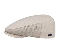 Lipodo Casquette Plate en Lin Mesh Homme - Made in Italy Coton Casquettes gavroches avec Visiere, Doublure, Doublure Printemps-ete Ete - 58 cm Beige