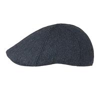 Lipodo Casquette Plate Herringbone Homme - Forme de Bec Gavroche pour l'hiver avec Visiere, Doublure, Doublure Hiver Automne-Hiver - M (57-58 cm) Noir-Bleu