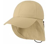 Lipodo Casquette Supplex avec Couvre-Nuque Femme/Homme - de Soleil Pluie d'été visière Été Printemps-été - XL (59-60 cm) Beige
