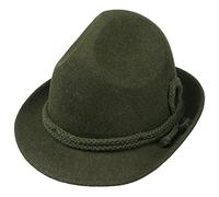 Lipodo Chapeau Dreispitz en Feutre Laine Femme/Homme - Made in Italy de Costume Bavarois Tirole Automne Ete Printemps Hiver Printemps-ete - 58 cm Vert