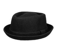 Lipodo Chapeau en Laine Diamond Crown Femme/Homme - pour l'hiver Fedora Tissu avec Doublure, Doublure Hiver Automne-Hiver - M (56-57 cm) Noir