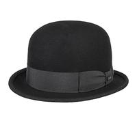 Lipodo Chapeau Melon en Feutre de Laine Femme/Homme - Made in Italy avec Ruban Gros Grain Printemps-ete Printemps Ete Automne Hiver - XL (60-61 cm) Noir