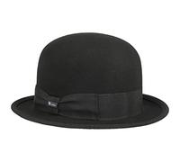 Lipodo Chapeau Melon en Feutre pour Enfant - Made in Italy de avec Ruban Gros Grain Hiver Automne Été Printemps Printemps-été - 53 cm Noir