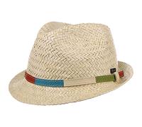 Lipodo Chapeau pour Enfant Colour Band - Made in Italy d'été de Plage Soleil avec Bandeau en Cuir Été Printemps-été - 51 cm Nature