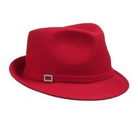 Lipodo Chapeau Starlight Trilby Femme - Made in Italy pour de discothèque Printemps-été - Taille Unique Rouge