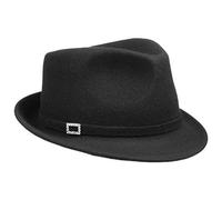 Lipodo Chapeau Starlight Trilby Femme - Made in Italy pour de discothèque Printemps-été - Taille Unique Noir
