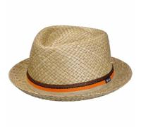 Lipodo CHAPEAUSHOP Diamond Nature Chapeau de Paille Forme Pork Pie Fabrique en Italie Unisexe Printemps Ete