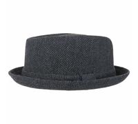 Lipodo Diamond Crown Chapeau Pork Pie A Chevrons Multicolore avec Bande en Tissu Unisexe Toutes Saisons