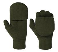 Lipodo Gants Thinsulate Fingerless Femme/Homme - en tricot avec doublure automne-hiver - 9 HS olive
