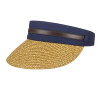 Lipodo Visière en Paille Timana Femme - Protection Solaire pour Le Soleil Casquette d'été avec Été Printemps-été - Taille Unique Nature-Bleu foncé
