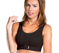 Lipoelastic PI Ideal - Soutien-gorge compressif post-opératoire avec fermeture frontale, Noir, XL