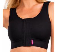 LIPOELASTIC PI Super - Soutien-Gorge de Compression Post-Opératoire pour Femme|Brassière en Coton Sans avec Fermeture Frontale (FR/ES, Alpha/lettres, Moyen, Taille normale, Taille normale, Noir)