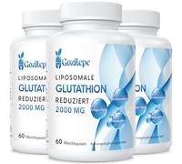 Liposomal Glutathion réduit 2000 mg par portion | Supplément de Glutathion avec Acide Hyaluronique + Peptide de collagène + Resvératrol pour un Puissant Antioxydant (60 unité (Lot de 3))