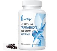 Liposomal Glutathion réduit 2000 mg par portion | Supplément de Glutathion avec Acide Hyaluronique + Peptide de collagène + Resvératrol pour un Puissant Antioxydant (60 unité (Lot de 1))