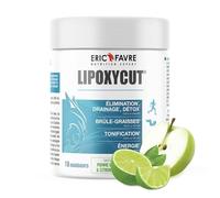 LIPOXYCUT FAT & SUGAR - Complément Alimentaire - Formule 4 en 1 avec L-Carnitine, Thé Vert, Café Vert & Vitamines - Faible en Sucres - 120g - Boisson Pomme Verte, Citron - Eric Favre
